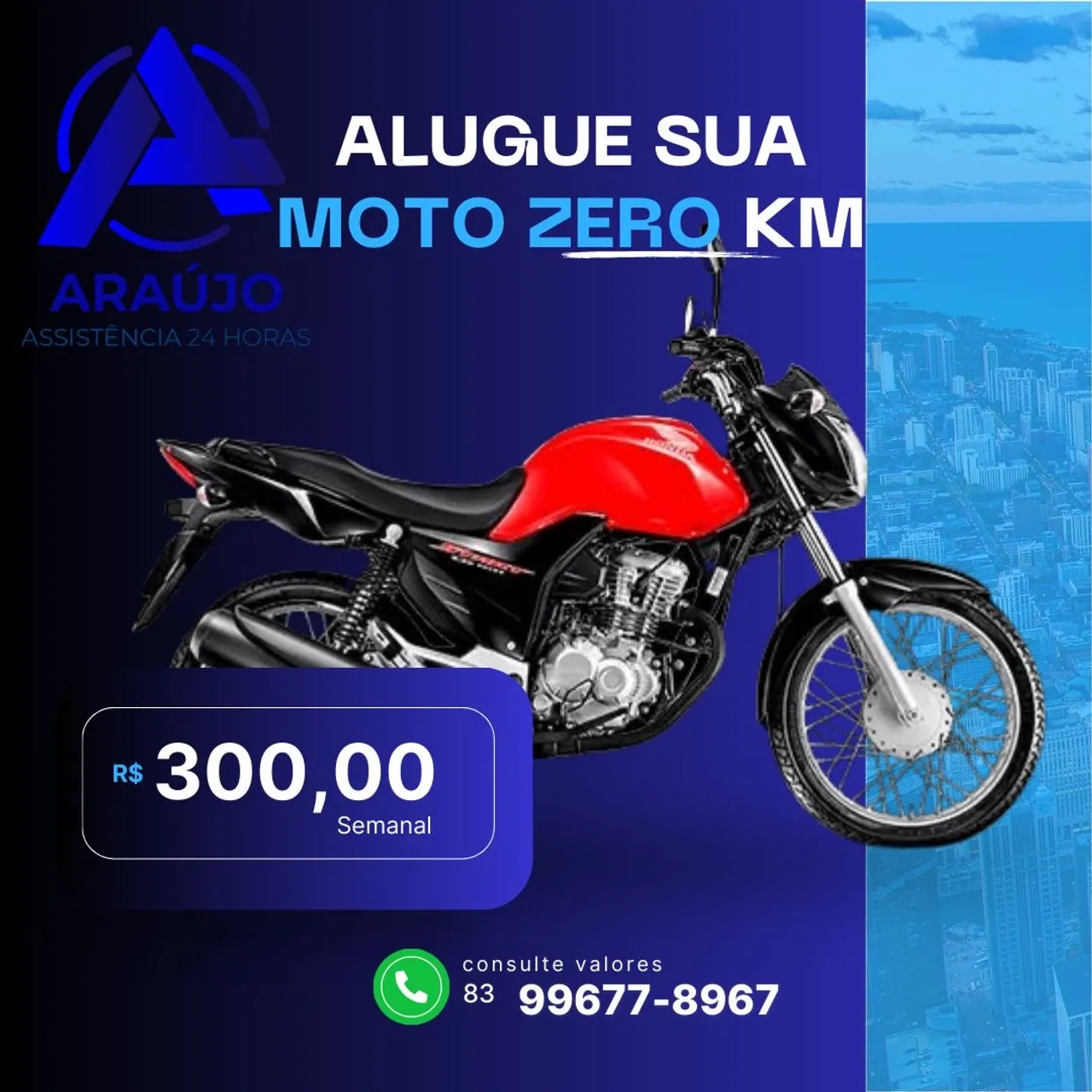 LOCAÇÃO DE MOTOS - CG 160