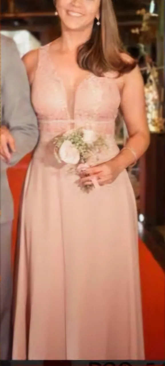 Vestido de Festa Rosa Claro
