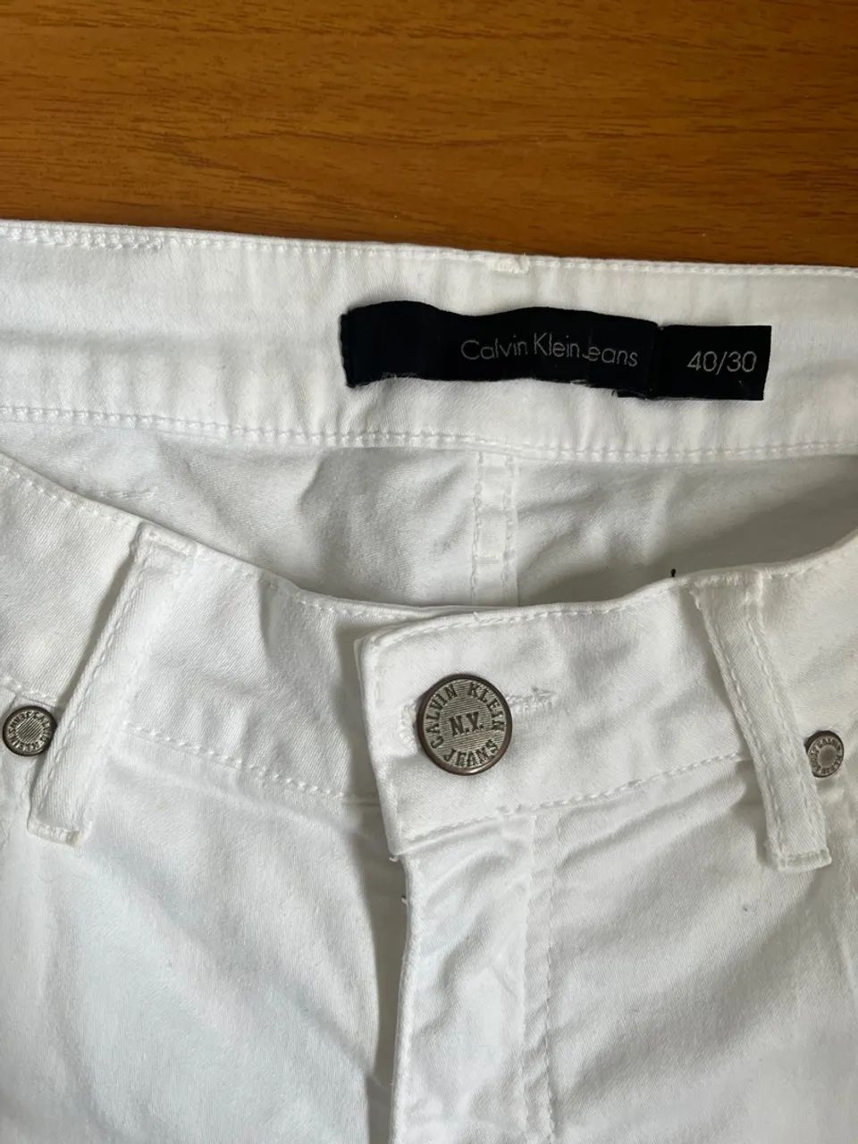 Calça Jeans Calvin Klein Branca - Foto 2