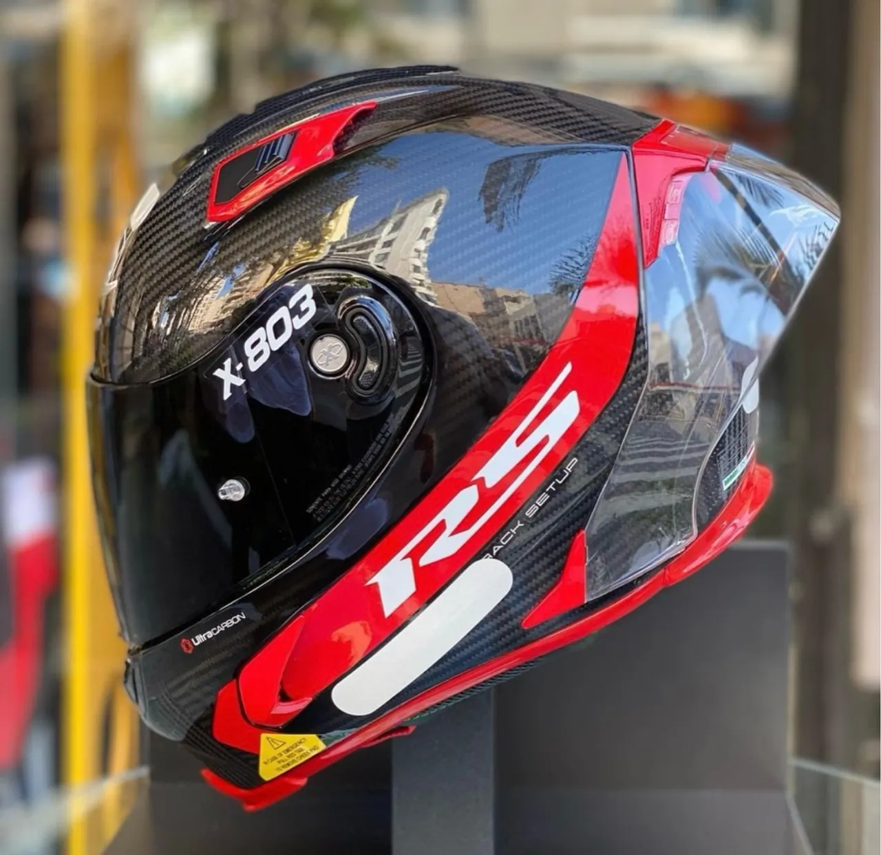 Capacete X-803 RS Ultracarbon N-Com X-Lite