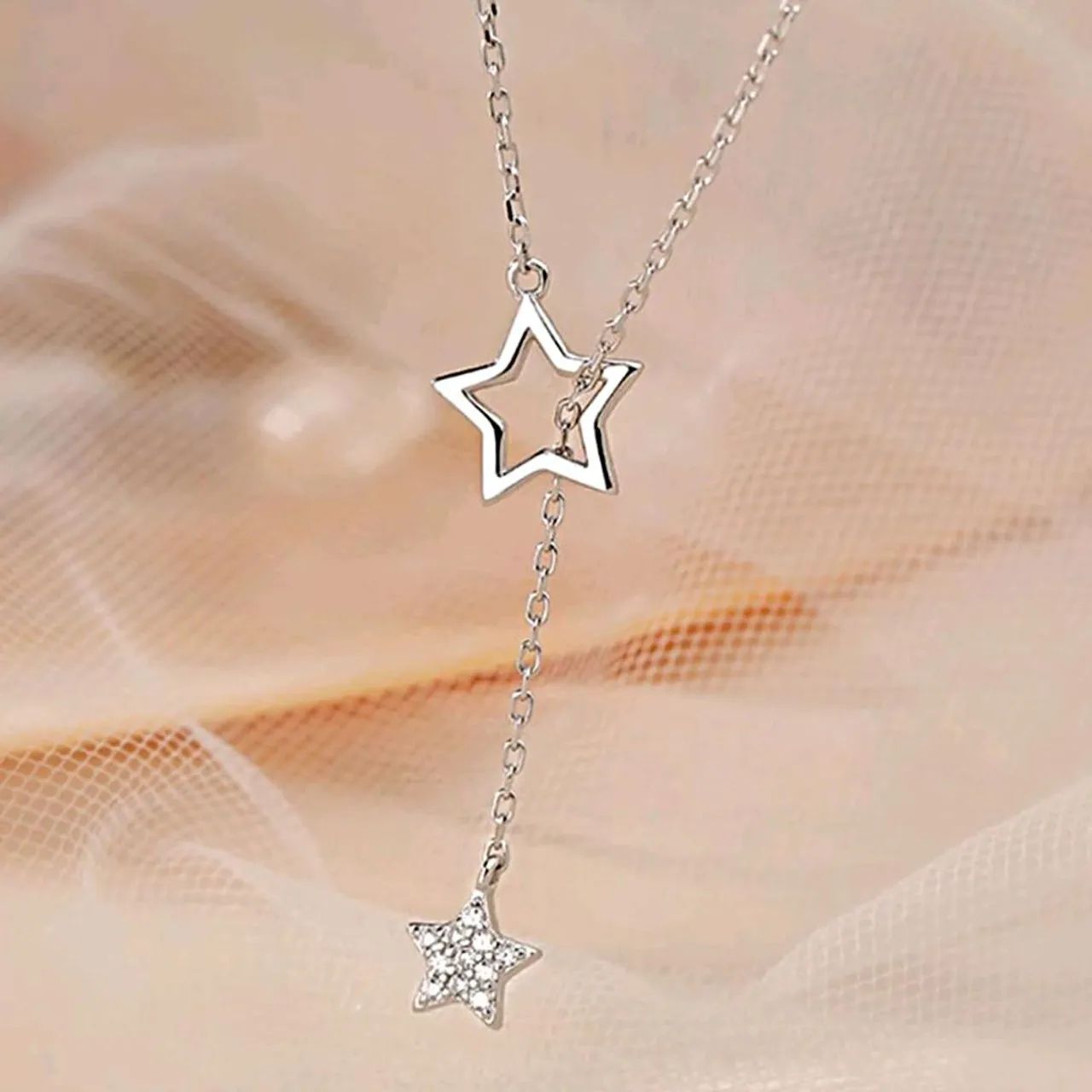 Colar Minimalista Estrela Ponto de Luz - Foto 2