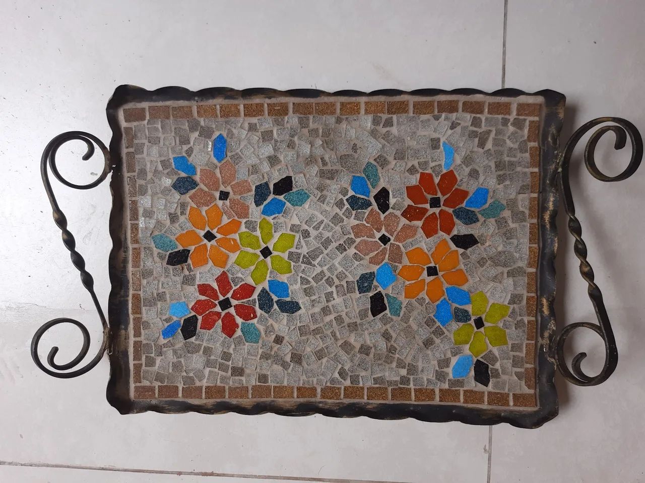 Bandeja Mosaico Floral