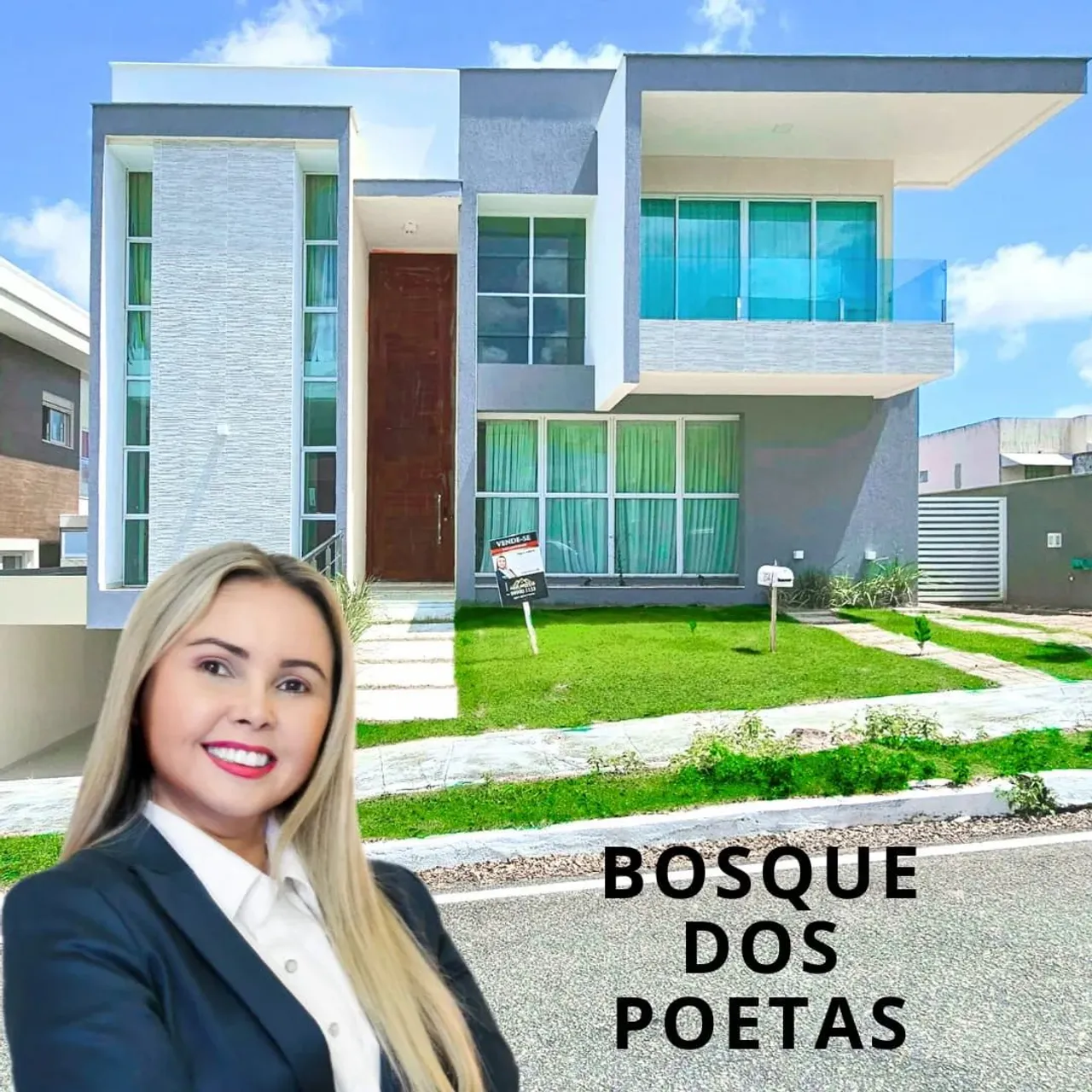 Casa no Bosque dos Poetas com piscina, 5 quartos, escritório, dependência, energia fotovol