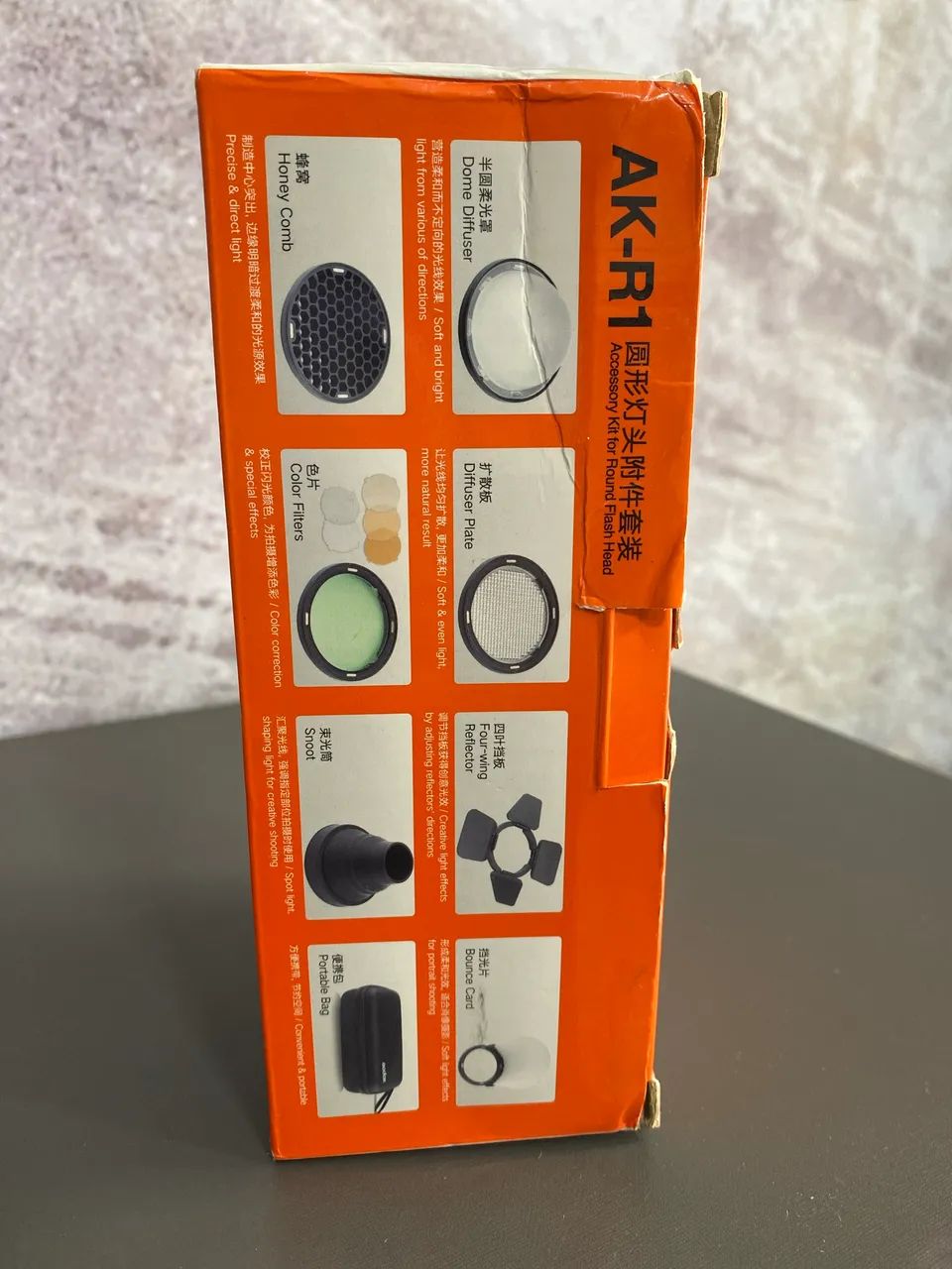 kit de acessórios Godox AK-R1 para cabeças de flash redondas.   - Foto 2