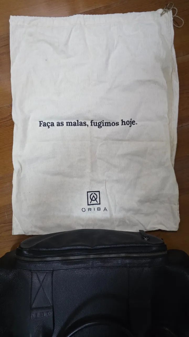 Bolsa de viagem em couro legítimo da marca Oriba - Foto 6