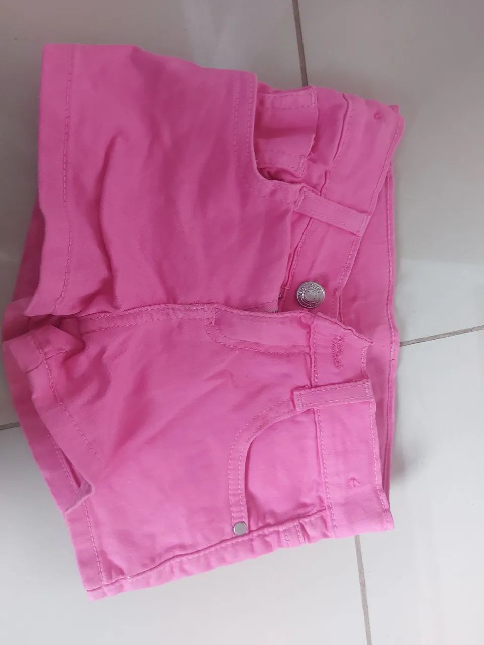 Shorts rosa infantil