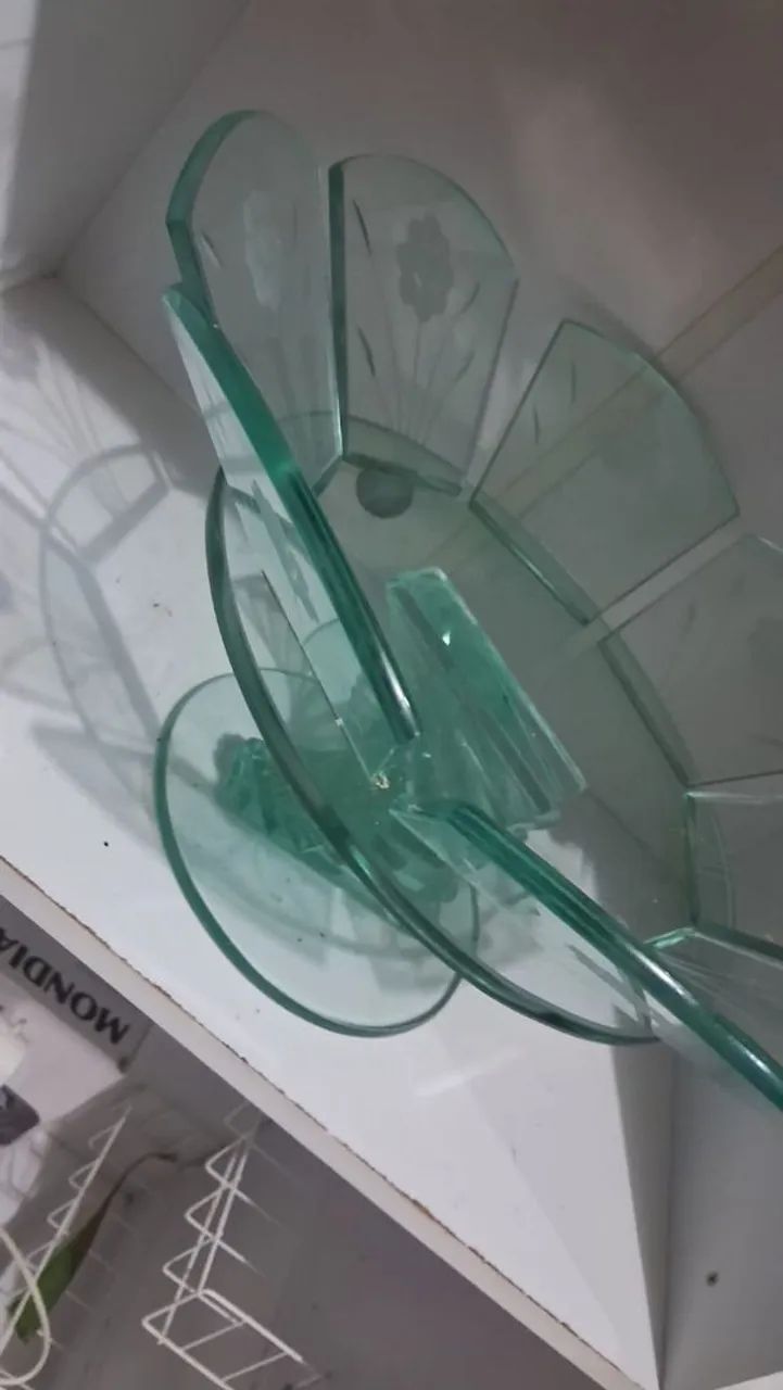 Fruteira de Vidro Artesanal Decorativa - Foto 6