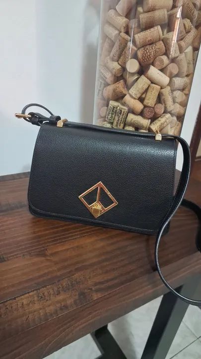 Bolsa Luiza Barcelos Couro black 