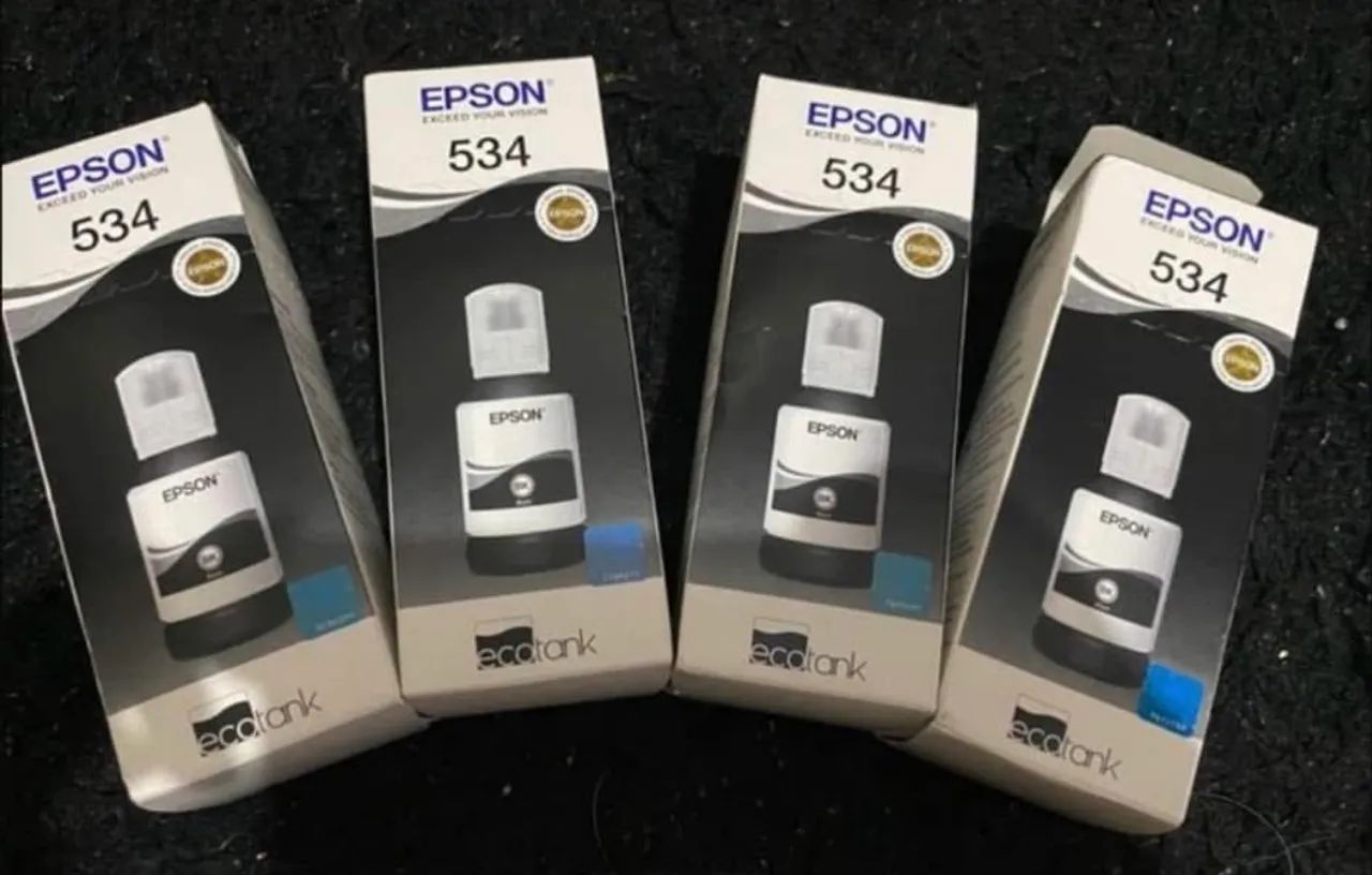 Tinta Epson 534 EcoTank - 4 Cartuchos Novos