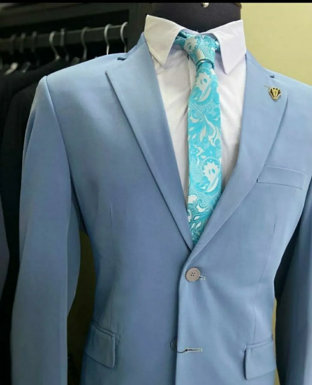 Terno Azul Claro Elegante mcz