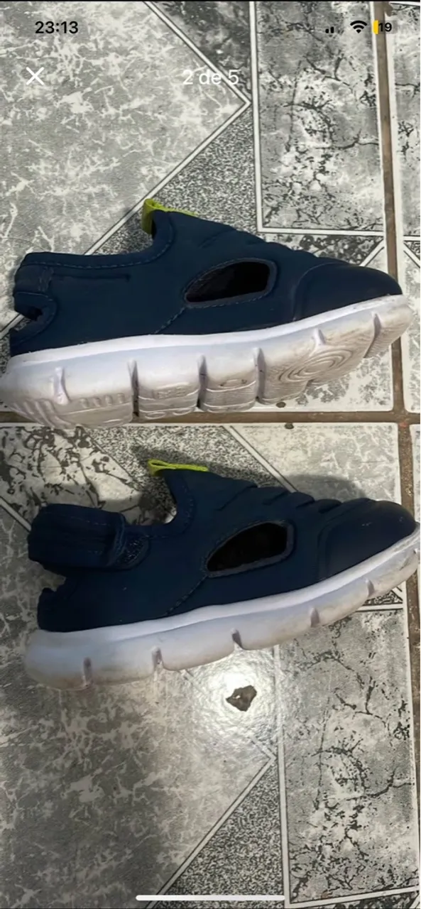 Sapatos infantis azul marinho