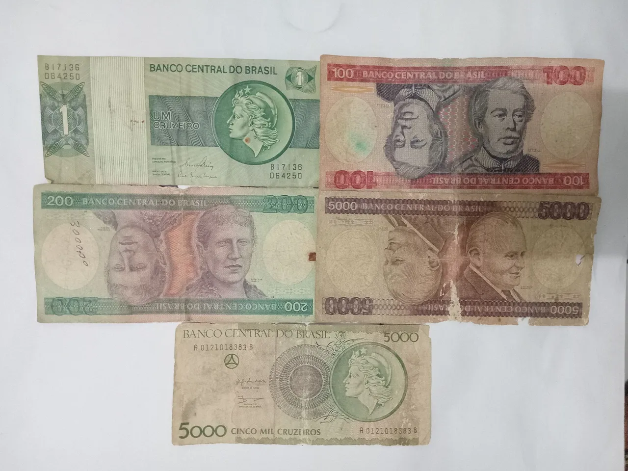 Cédulas nacionais antigas