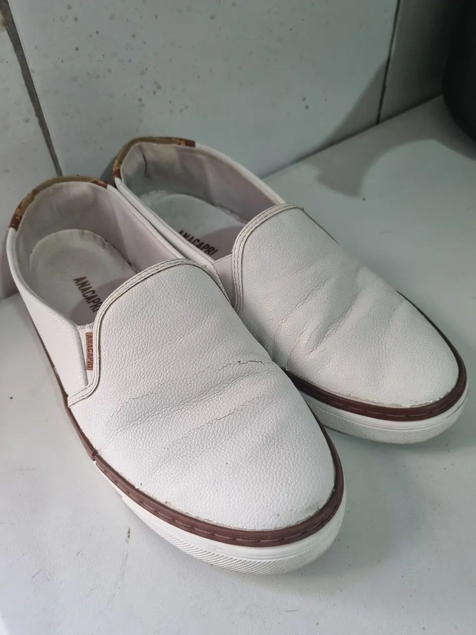 Sapato Anacapri Slip On Branco - Foto 3