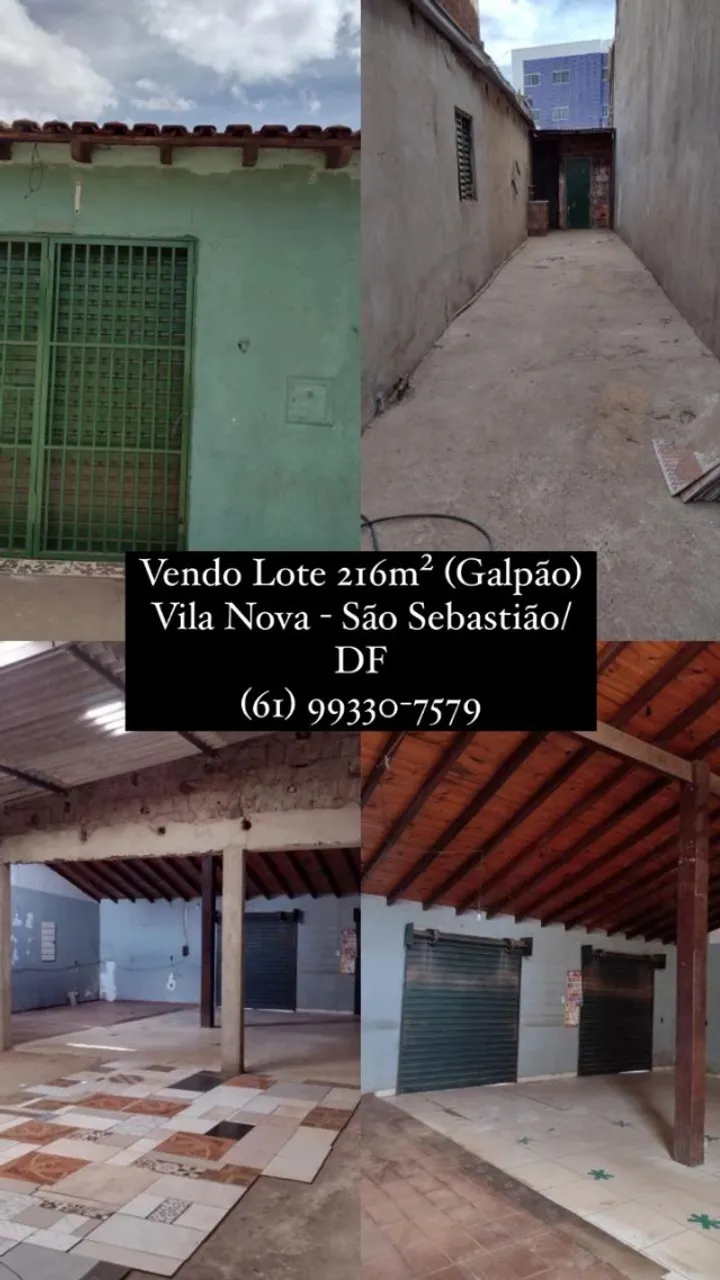Lote Comercial (Galpão) com 216m² , Vila Nova - São Sebastião - DF