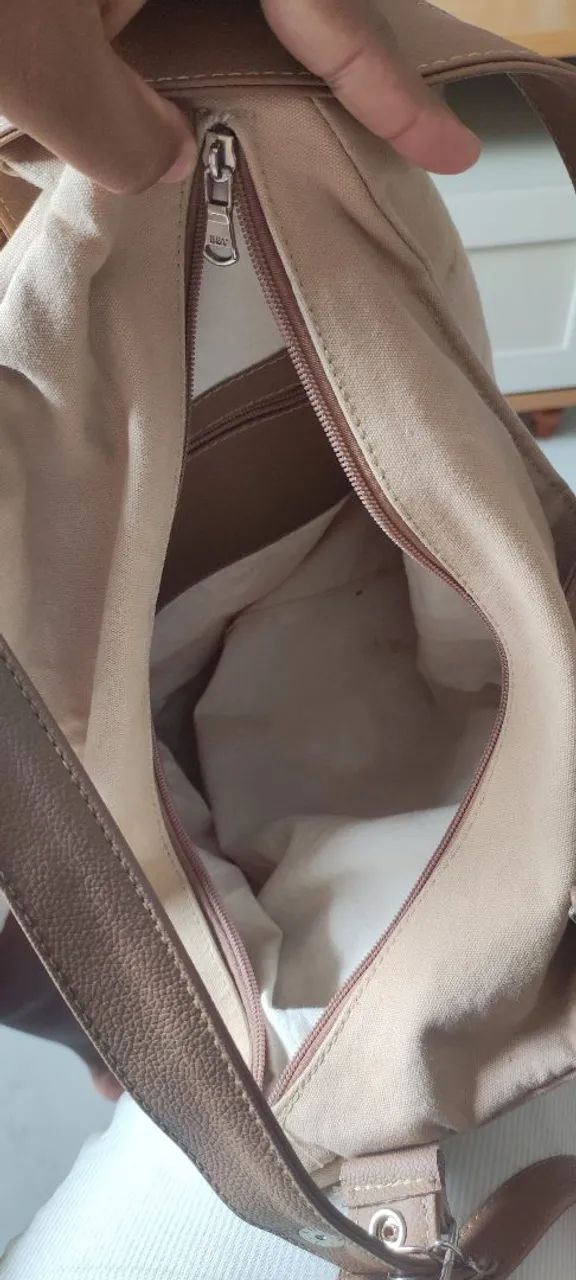Bolsa de ombro bege - Foto 3