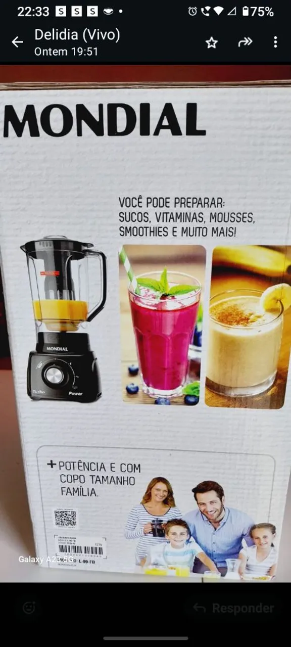 Liquidificador Mondial Power Turbo - Potência e Copo Família
