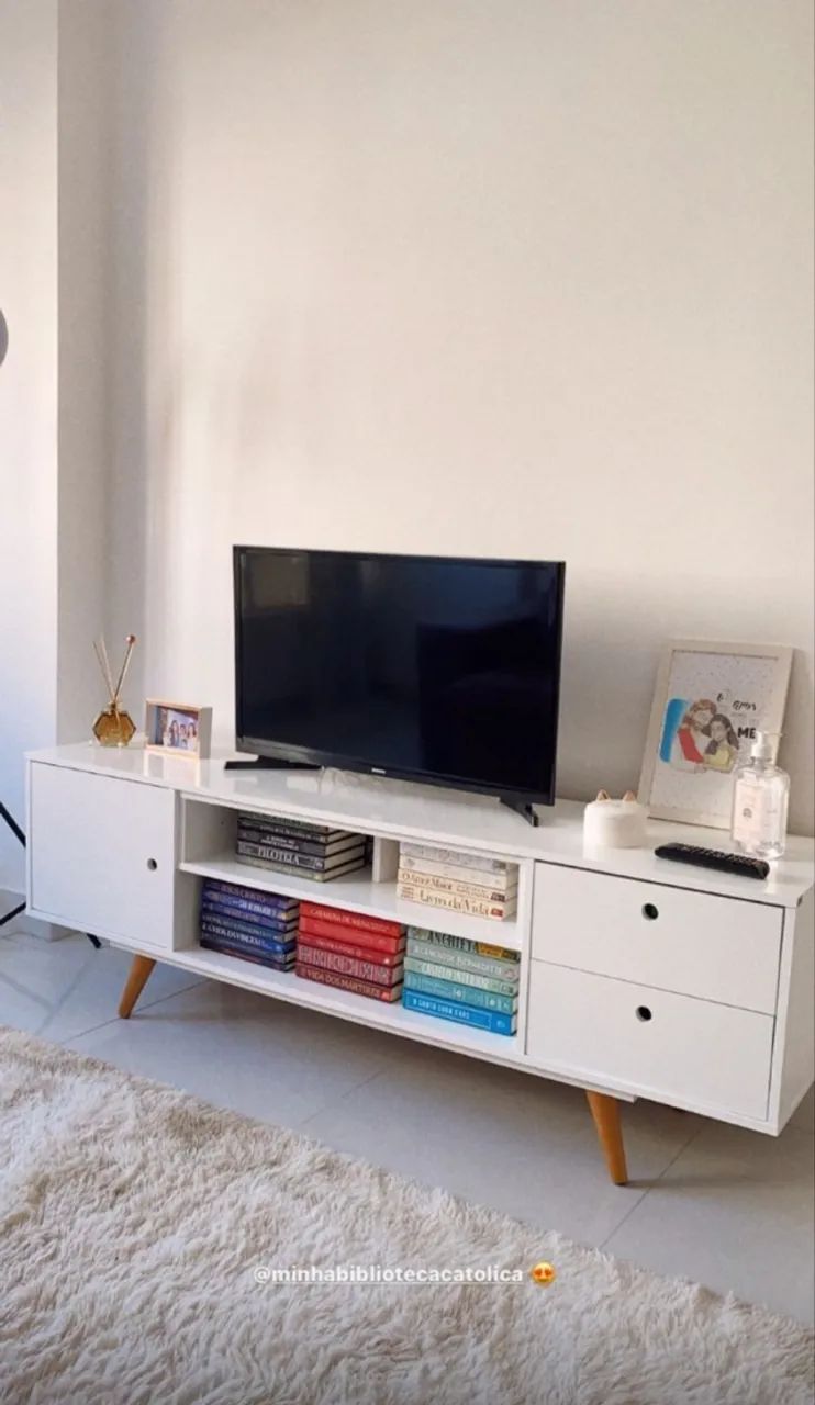 Rack para Tv com porta de correr e 2 gavetas - Foto 4