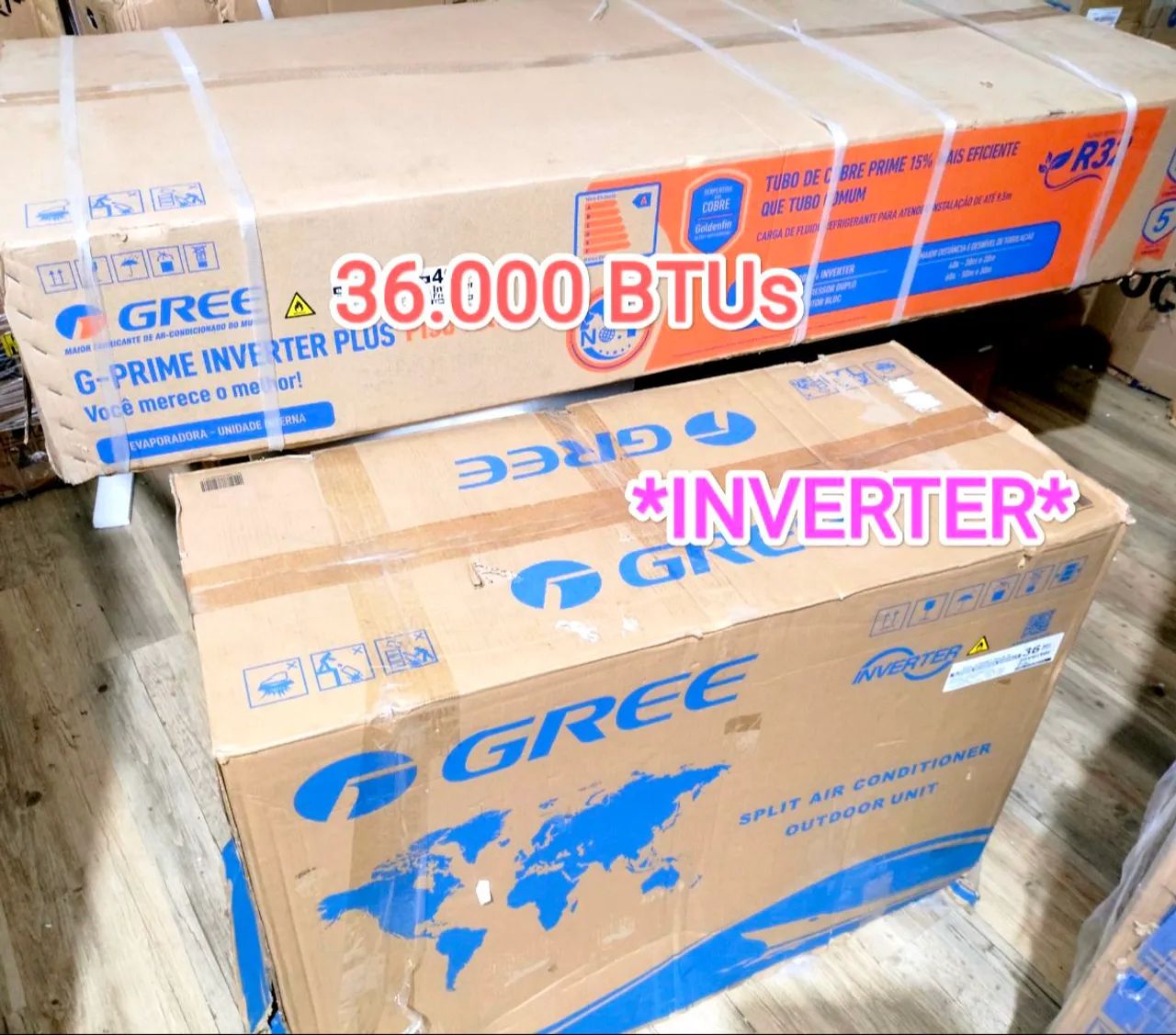Ar Split Piso Teto Gree Inverter 36000 BTUs+ Novo + Nota + Garantia Fabrica+ Cartão 12x!!! - Foto 2