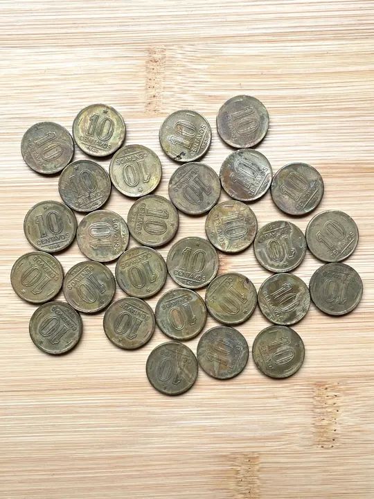 Moedas 10 centavos 1944 e 1945 com e sem sigla - Foto 6