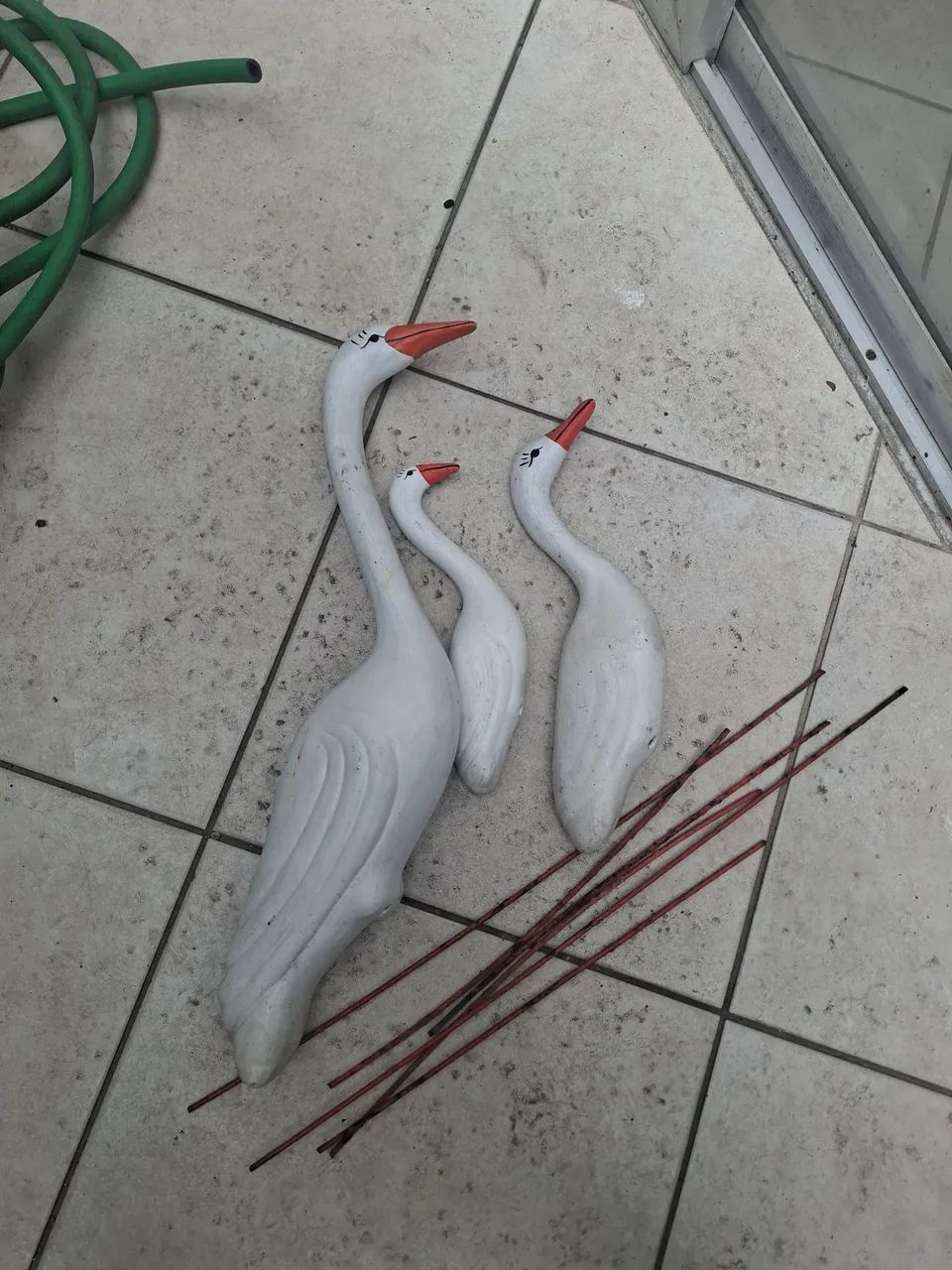 Conjunto 3 garças de jardim - Foto 3