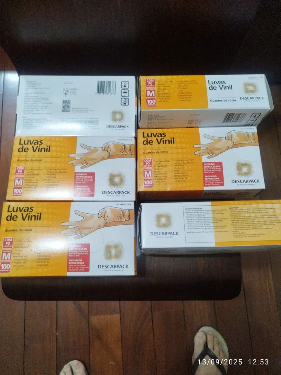 Luva Vinil Descarpack M Pó - 6 caixas como na foto original pelo preço ou vende por unidad - Foto 2