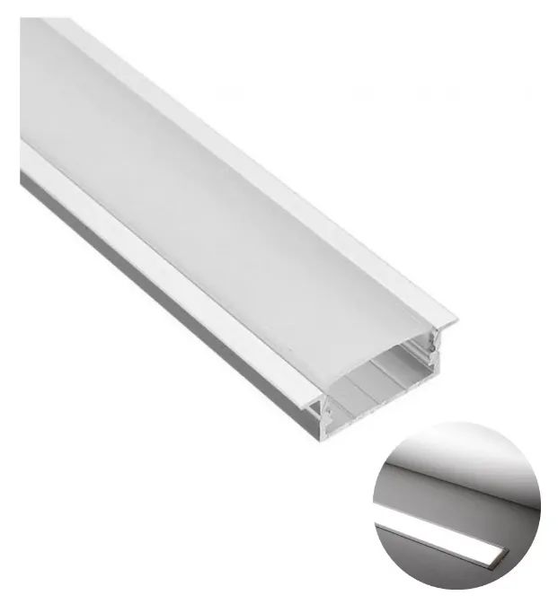 Perfil Para Led Embutir 2M Premium Branco 30X10mm