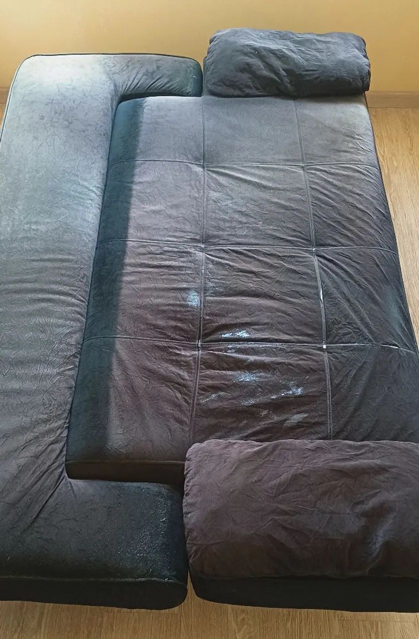 Sofa cama de espuma preto, usado - Foto 5