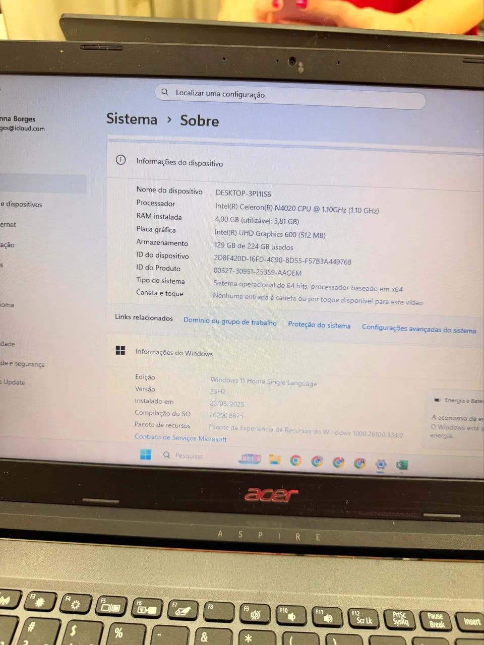 Notebook Acer Aspire 3 SSD 256GB - Foto 2