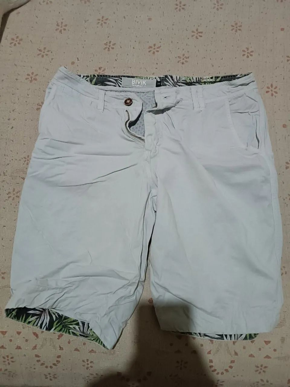 Shorts Jeans cor branca 