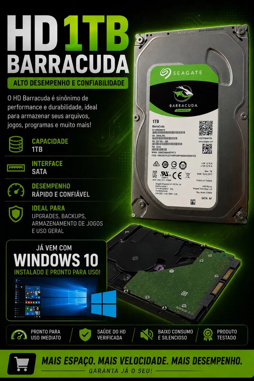 HD 1tb com Windows já instalado  - Foto 2