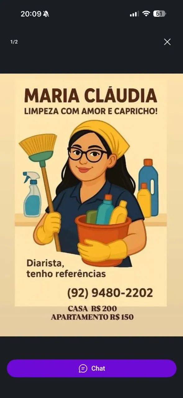 Diarista/faxineira 
