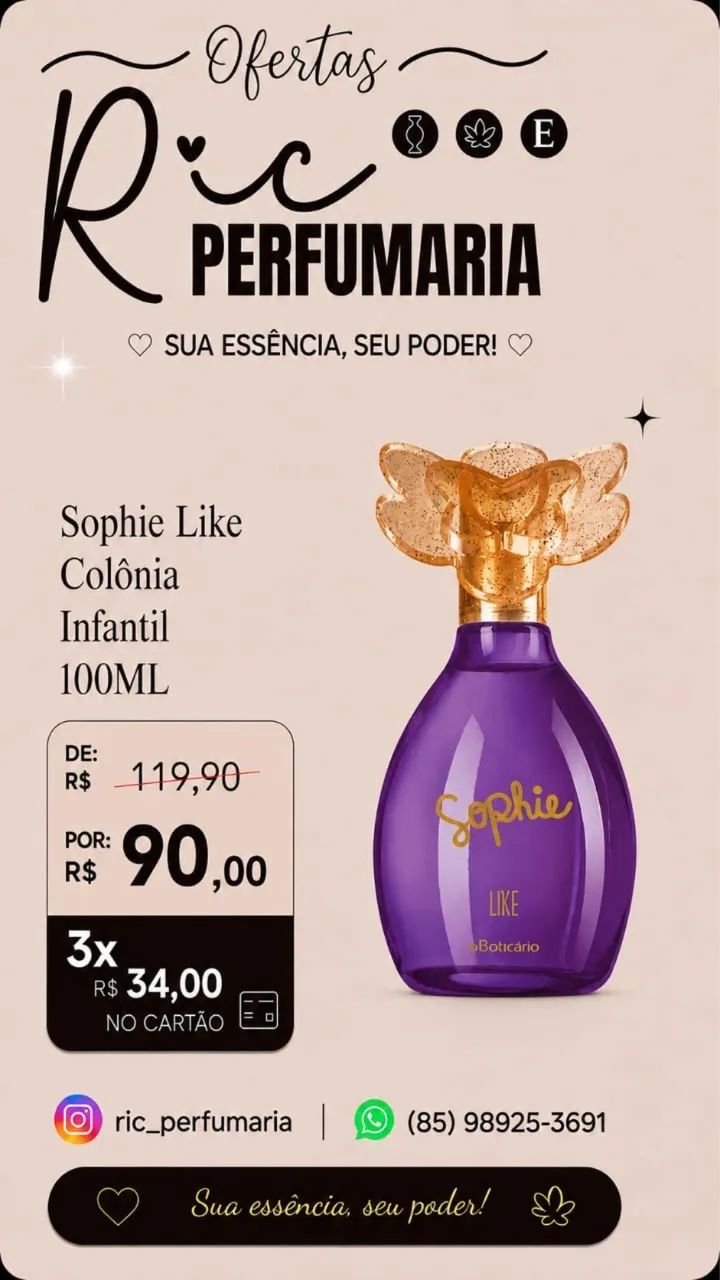 Colônia infantil Boticário 