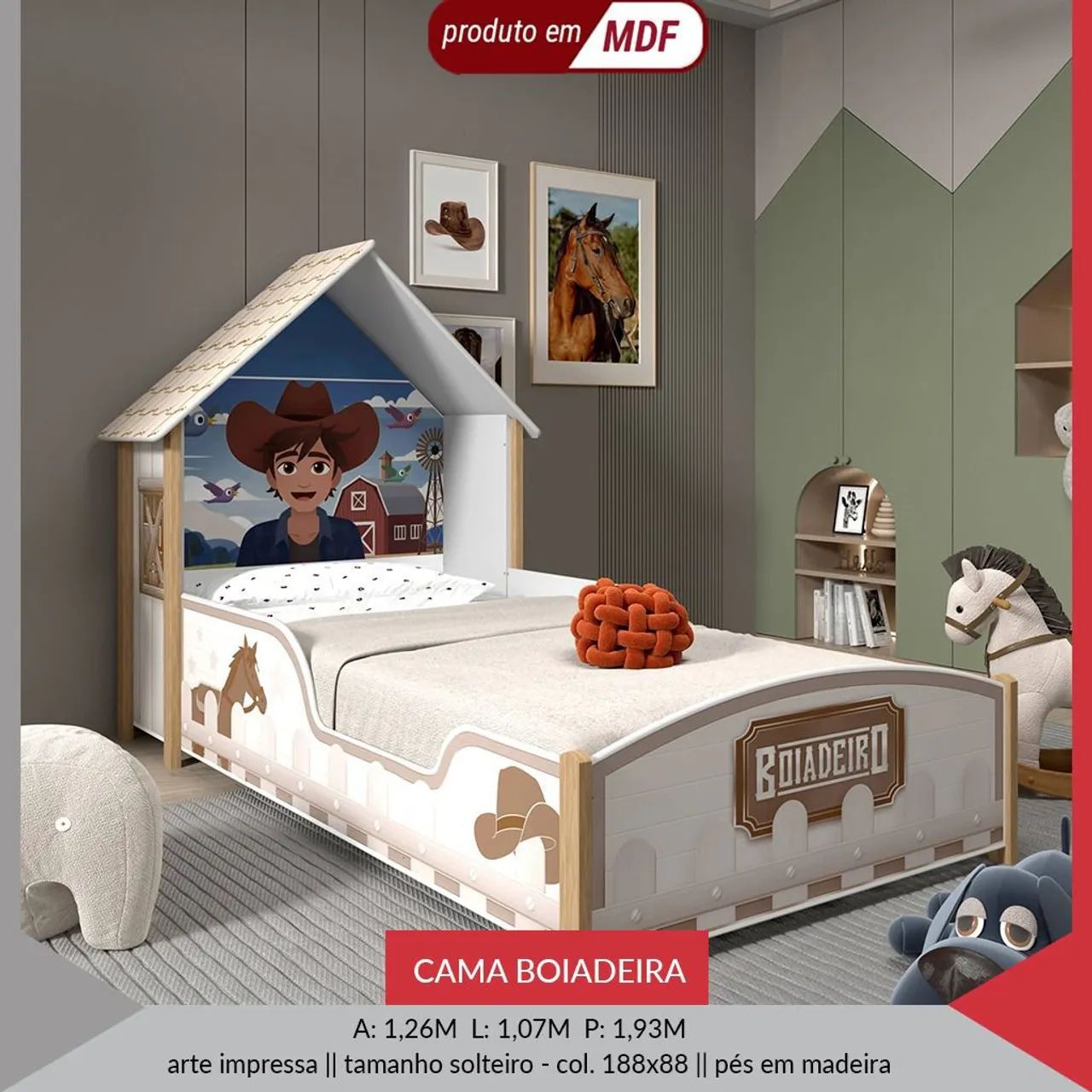 Cama boiadeira solteiro 