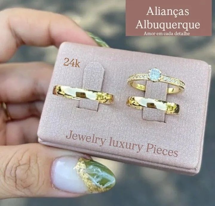 KIT DE ALIANÇAS NOIVADO E CASAMENTO  - Foto 5