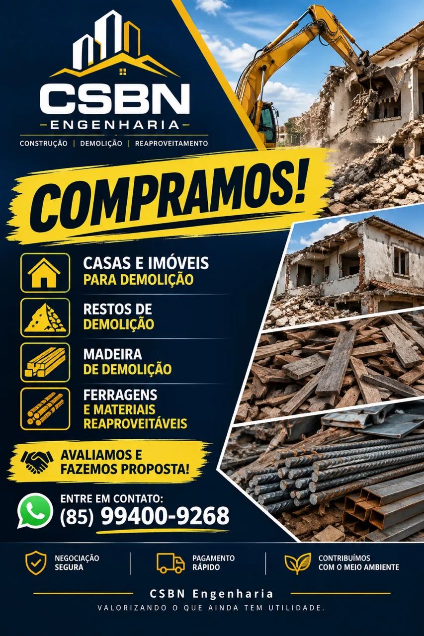 Compramos sua demolição 