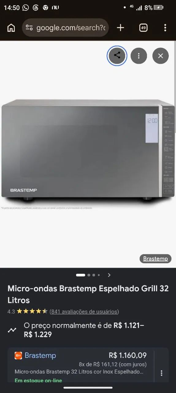 Microondas 30L Brastemp  - Foto 2