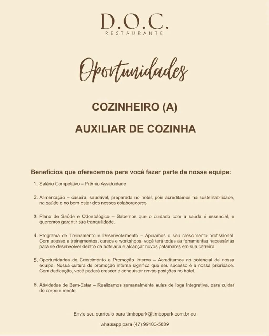 Auxiliar de cozinha