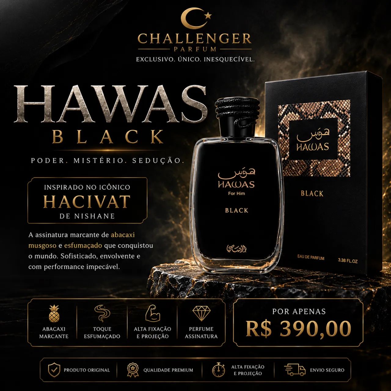 Hawas Black Perfume