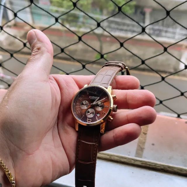 Relógio Masculino Chenxi Chronometer Marrom - Foto 2