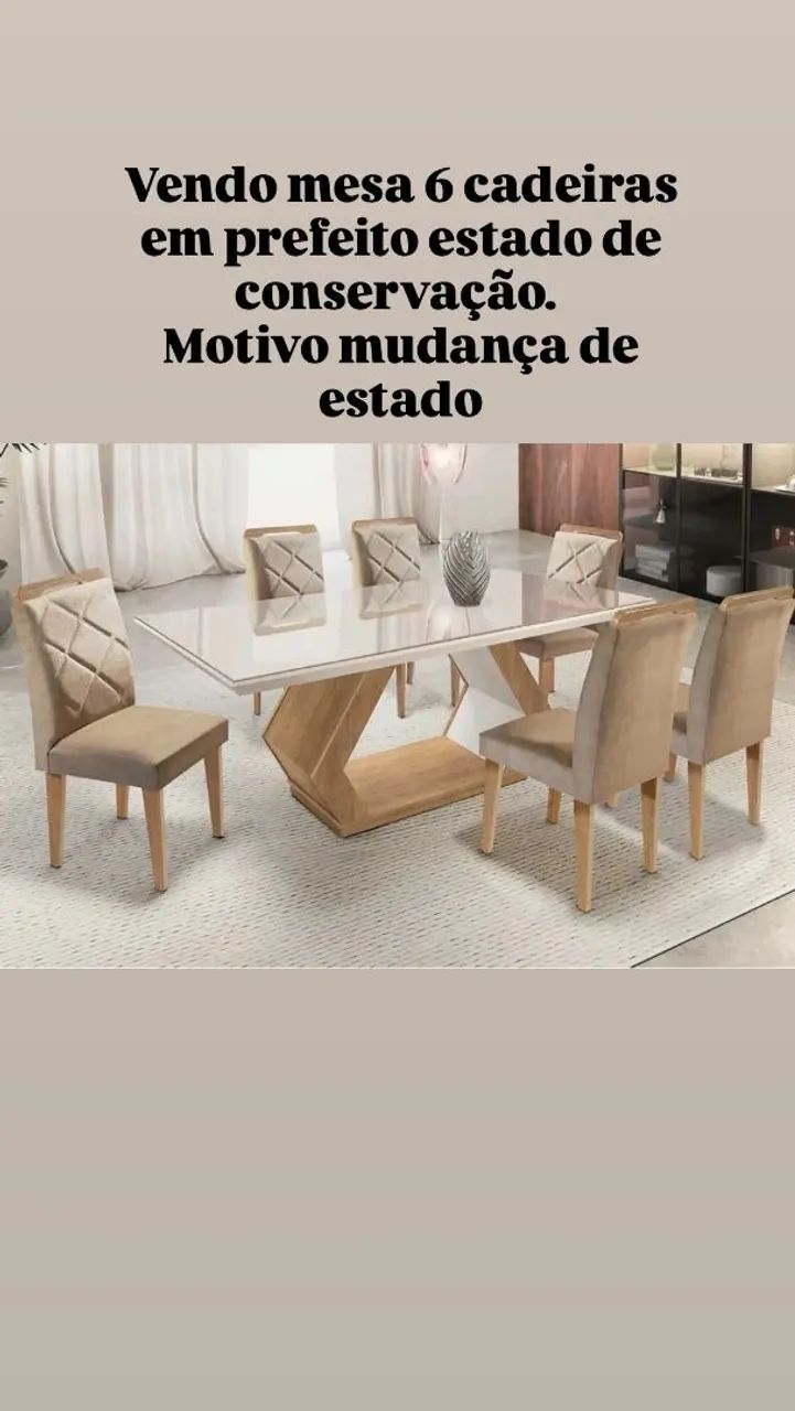 Mesa 6 cadeiras 