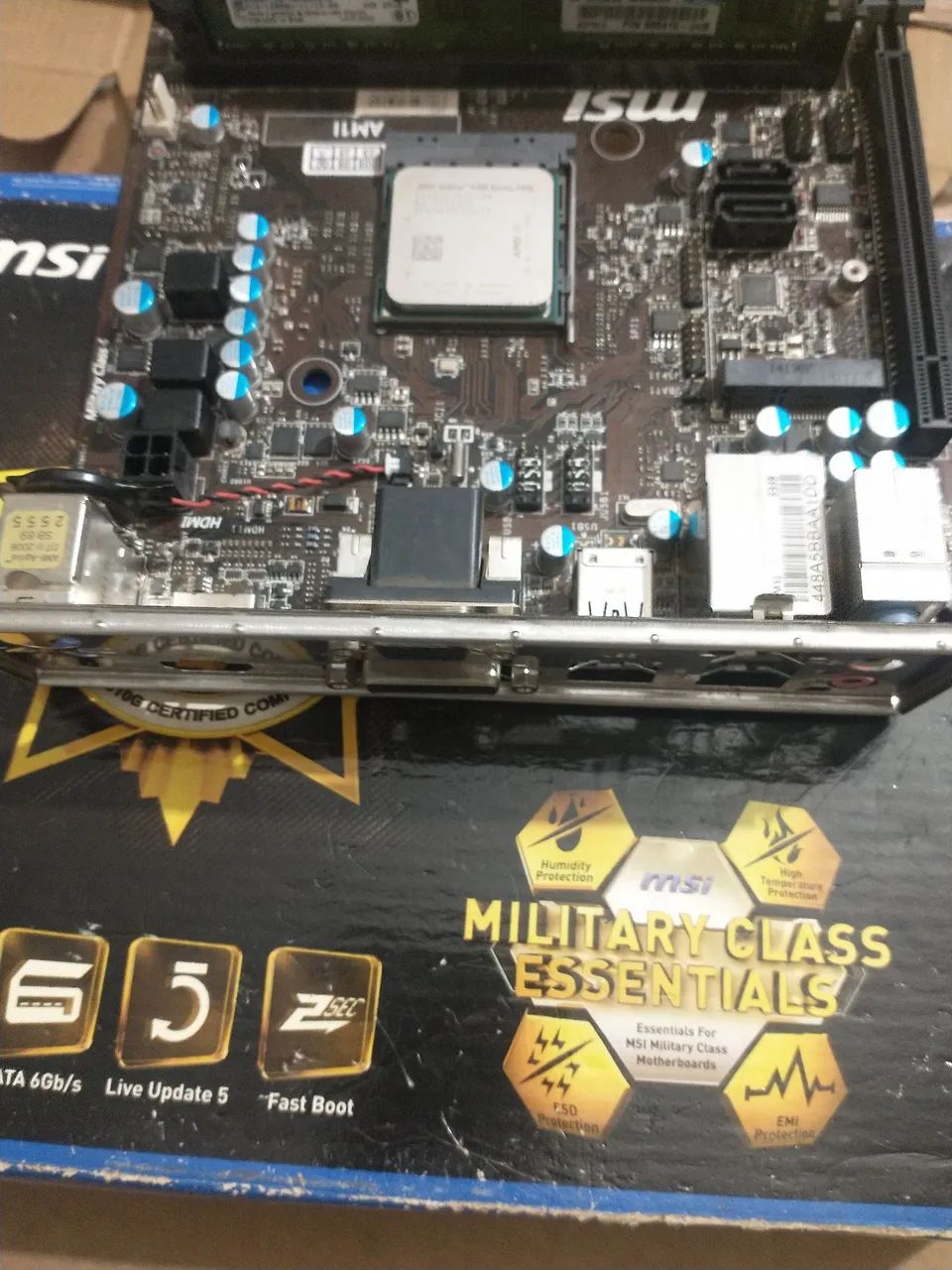 Kit AMD am1 Athlon 5350, placa MSI AM1I mini ITX mais 8GB DDR3
