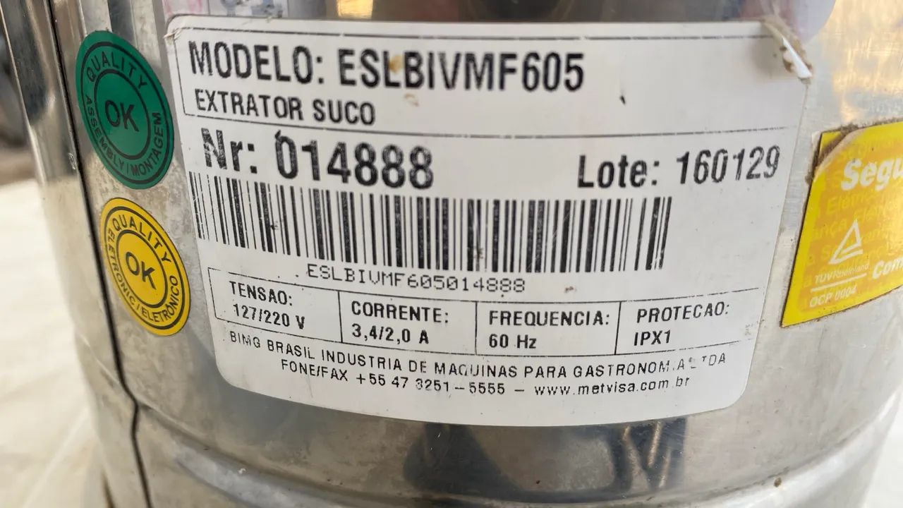 EXTRATOR DE SUCO INDUSTRIAL SKYMSEN/METVISA  - Foto 5