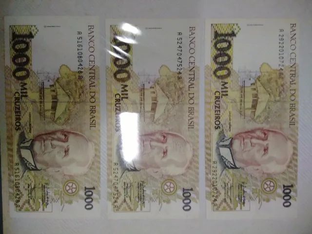 Nota Cédula Mil 1000 Cruzeiros em perfeito estado