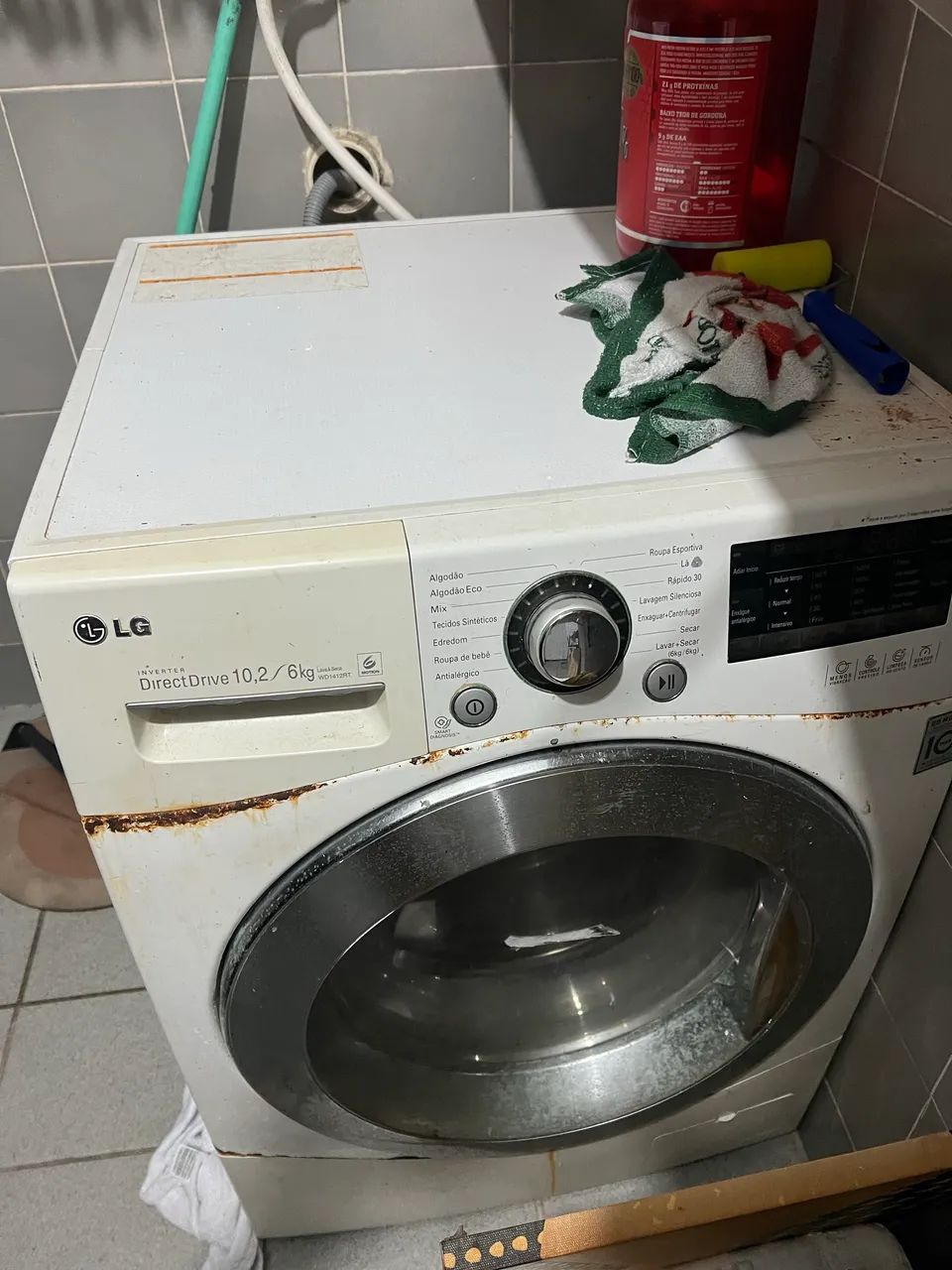 Lava e seca com observação 