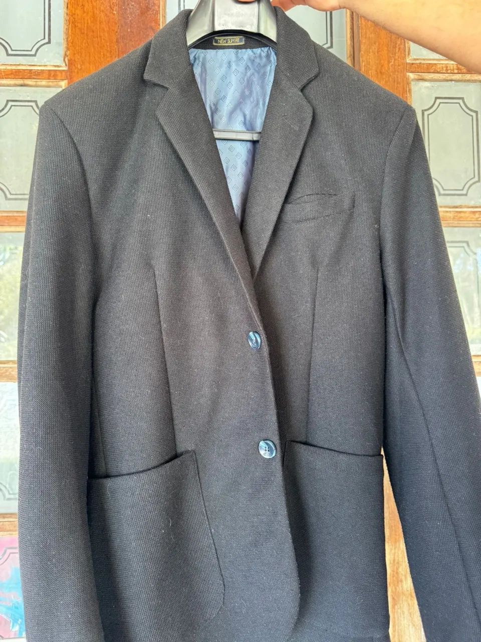 Blazer preto slim tng masculino  - Foto 5