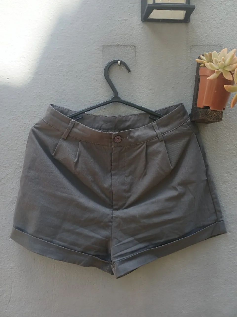 Short cinza alfaiataria M