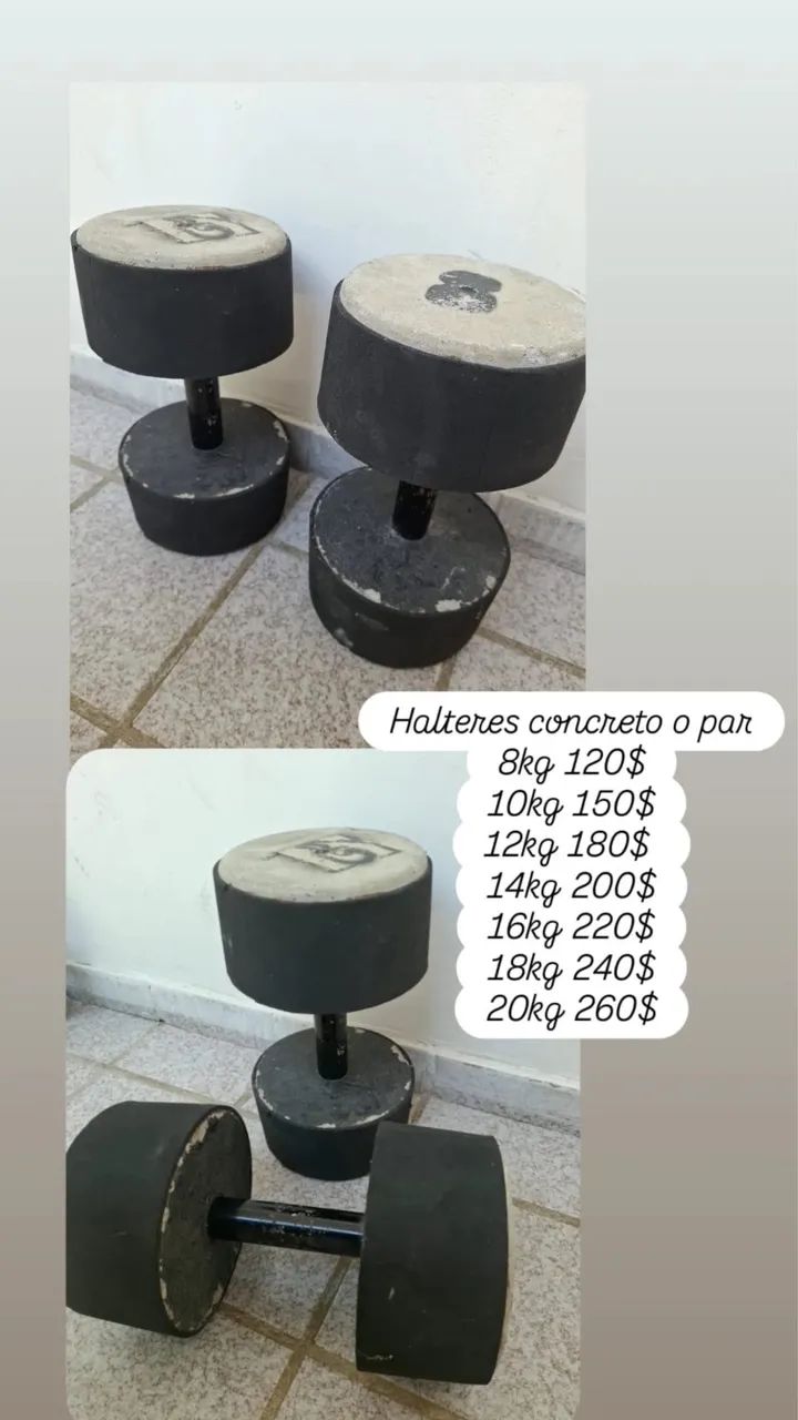 Halteres de concreto 