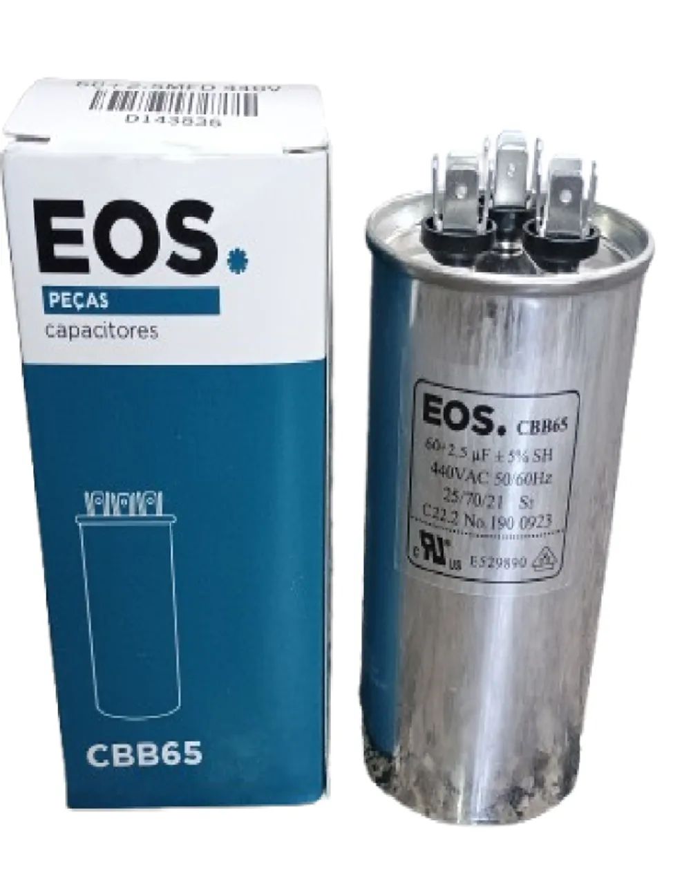 CAPACITOR EOS DE 60+2,5MFD POR 440V MODELO D-143836 - Foto 2