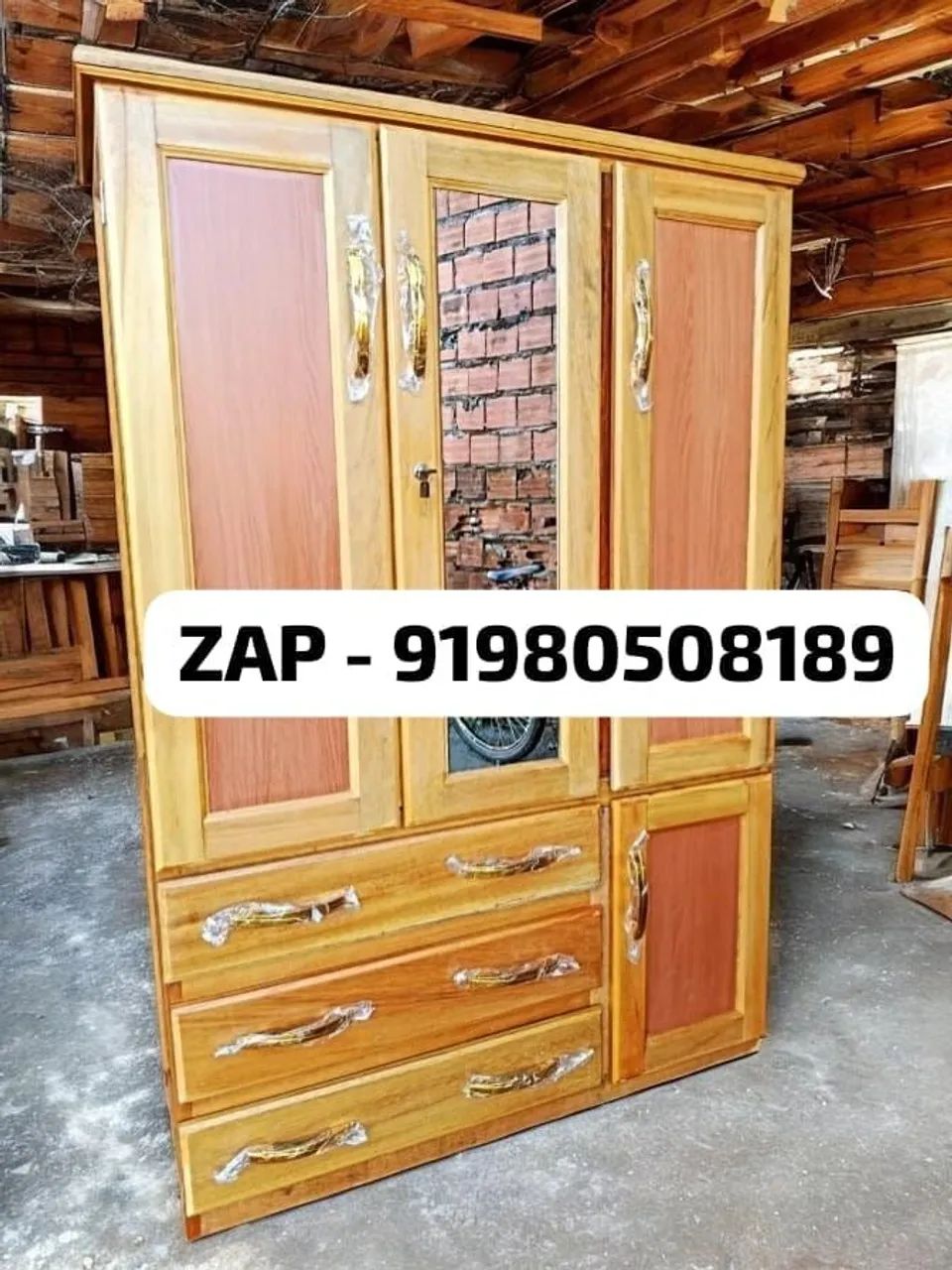 Guarda roupa de solteiro NOVO 3 portas 