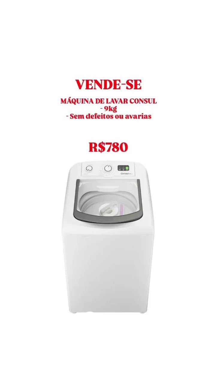 Máquina de lavar consul 9kg